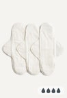 Reusable Sanitary Pads - Night - White
