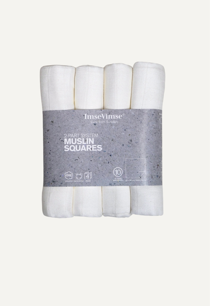 Muslin Squares - Vit - 4p